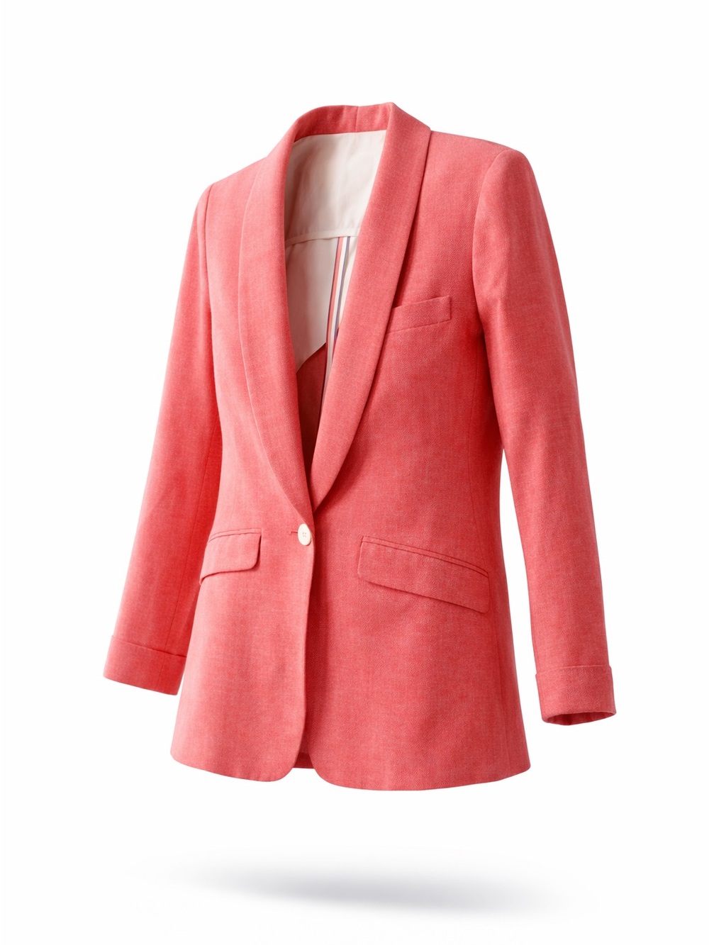 Women’s J.Crew Coral Pink Linen Single-Button Blazer